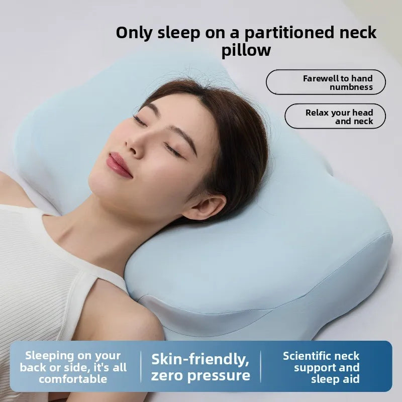 Sleepease™ Odorless Orthopedic Pillow – Memory Foam Neck and Shoulder Pain Relief for Ergonomic Comfort