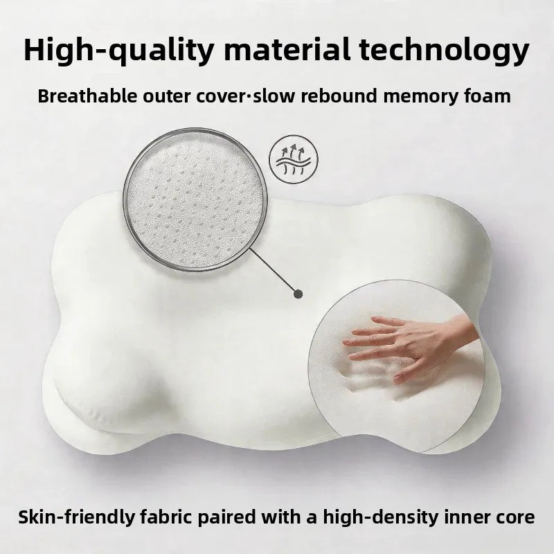 Sleepease™ Odorless Orthopedic Pillow – Memory Foam Neck and Shoulder Pain Relief for Ergonomic Comfort